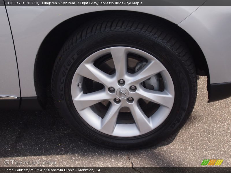 Tungsten Silver Pearl / Light Gray/Espresso Birds-Eye Maple 2010 Lexus RX 350