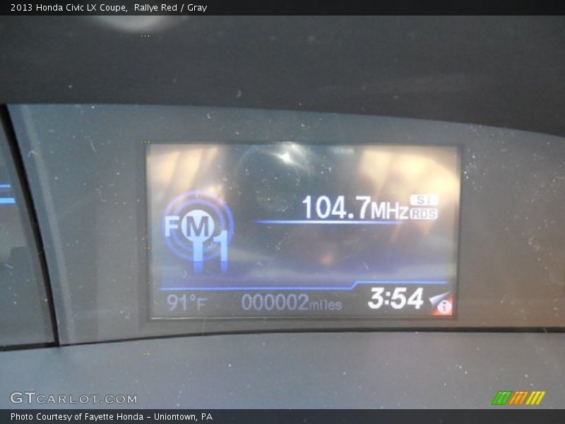 Rallye Red / Gray 2013 Honda Civic LX Coupe