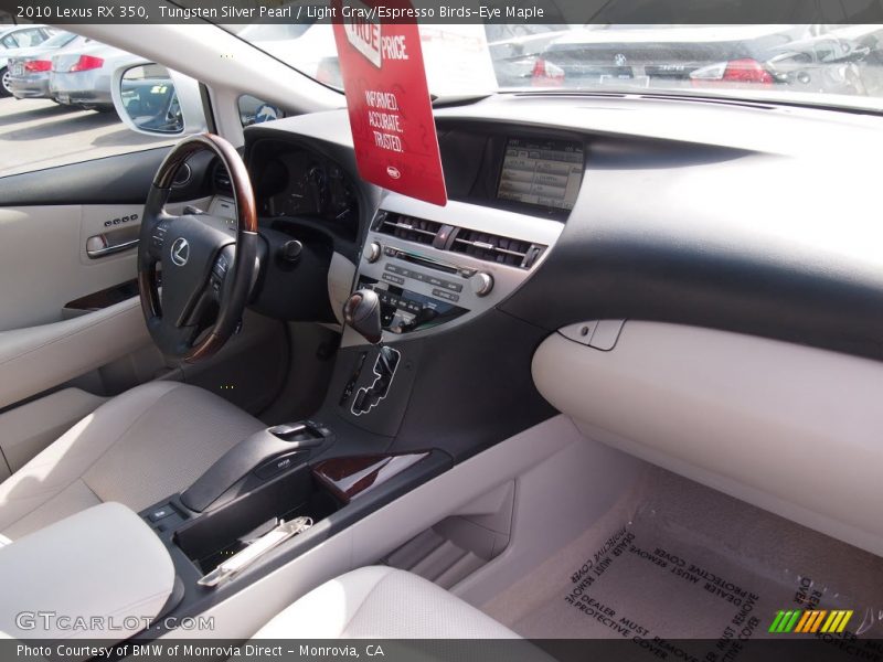 Tungsten Silver Pearl / Light Gray/Espresso Birds-Eye Maple 2010 Lexus RX 350