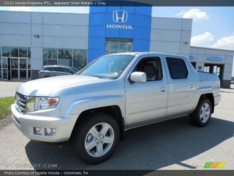 Alabaster Silver Metallic / Gray 2013 Honda Ridgeline RTL