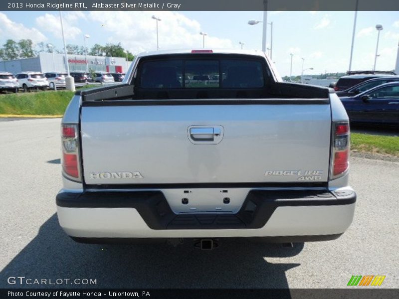 Alabaster Silver Metallic / Gray 2013 Honda Ridgeline RTL
