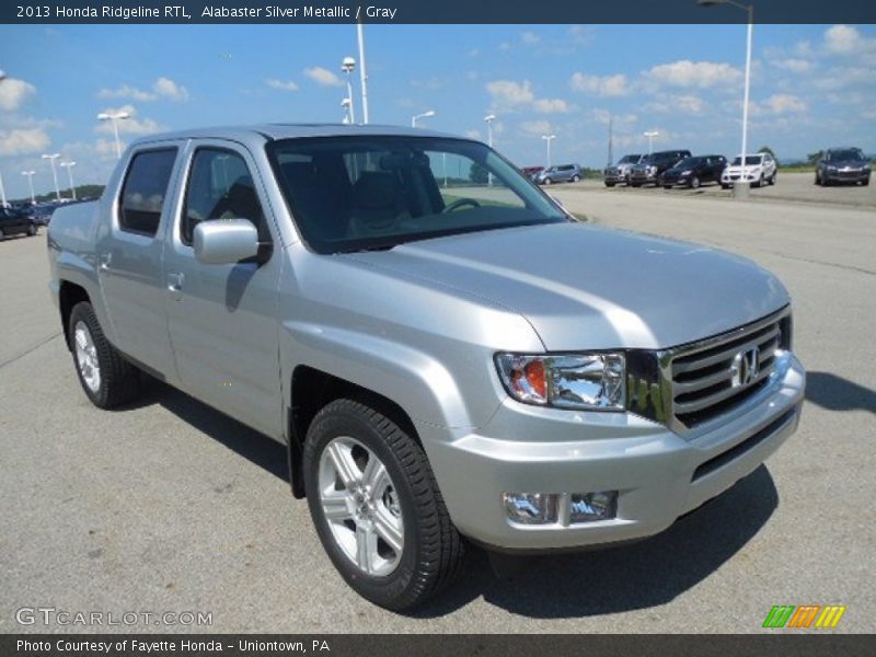 Alabaster Silver Metallic / Gray 2013 Honda Ridgeline RTL