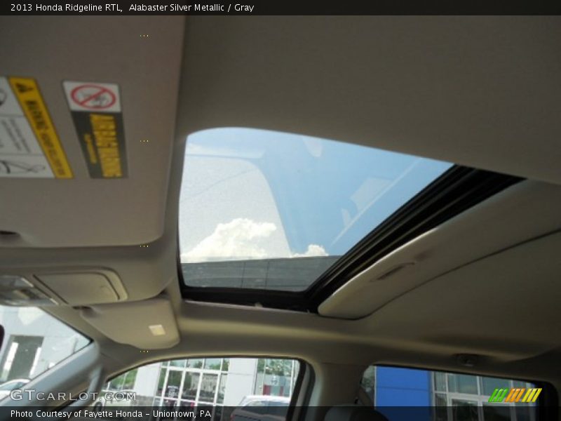 Alabaster Silver Metallic / Gray 2013 Honda Ridgeline RTL