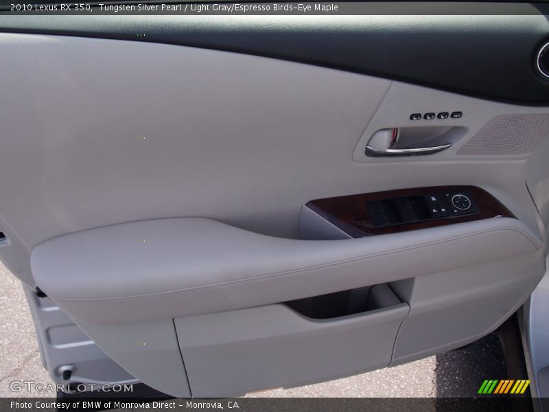 Tungsten Silver Pearl / Light Gray/Espresso Birds-Eye Maple 2010 Lexus RX 350