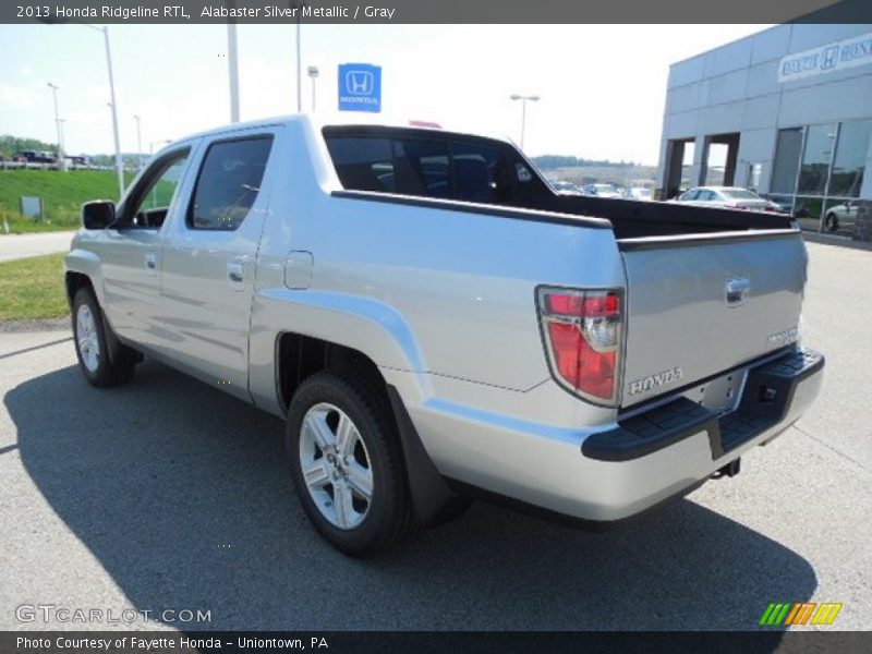 Alabaster Silver Metallic / Gray 2013 Honda Ridgeline RTL