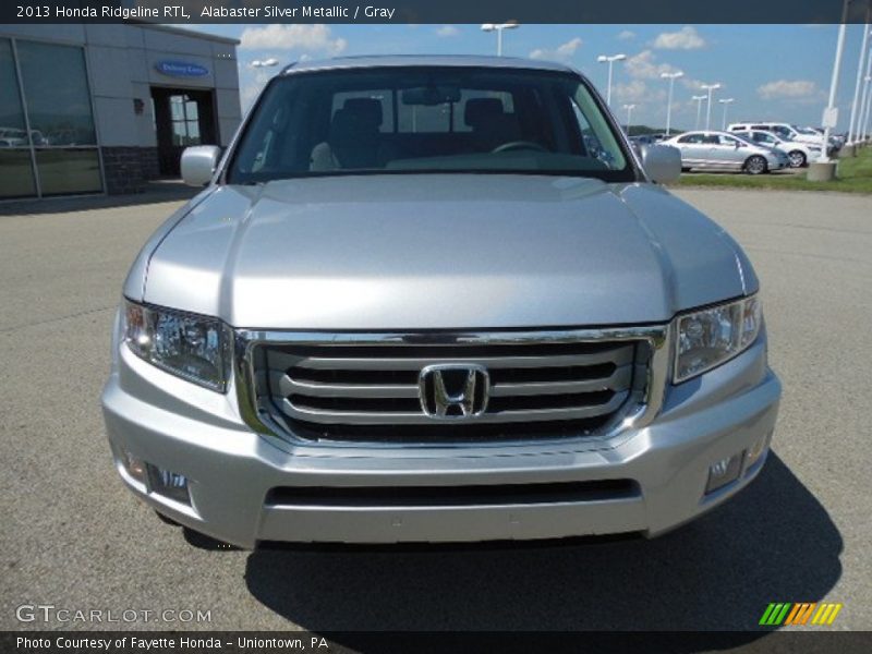 Alabaster Silver Metallic / Gray 2013 Honda Ridgeline RTL