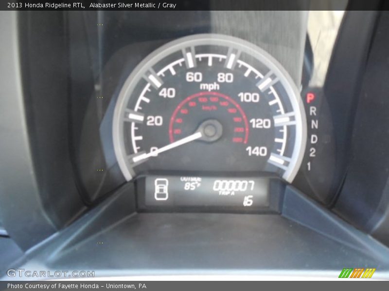 Alabaster Silver Metallic / Gray 2013 Honda Ridgeline RTL