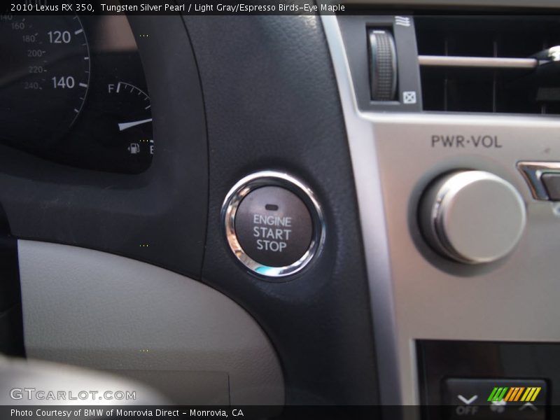 Tungsten Silver Pearl / Light Gray/Espresso Birds-Eye Maple 2010 Lexus RX 350