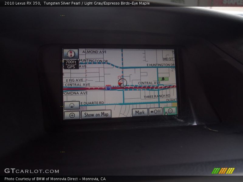 Tungsten Silver Pearl / Light Gray/Espresso Birds-Eye Maple 2010 Lexus RX 350