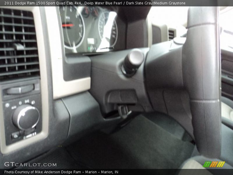 Deep Water Blue Pearl / Dark Slate Gray/Medium Graystone 2011 Dodge Ram 1500 Sport Quad Cab 4x4