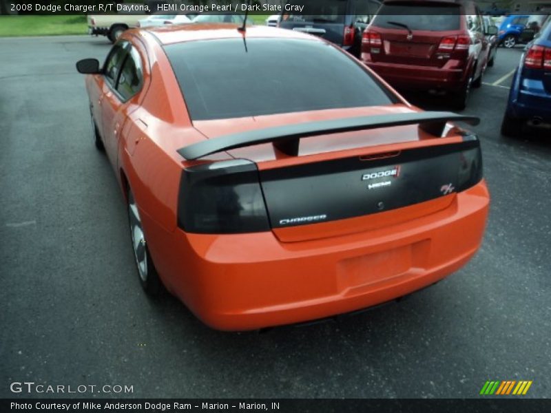 HEMI Orange Pearl / Dark Slate Gray 2008 Dodge Charger R/T Daytona