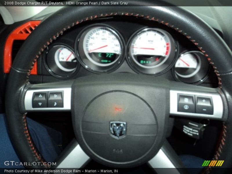 HEMI Orange Pearl / Dark Slate Gray 2008 Dodge Charger R/T Daytona