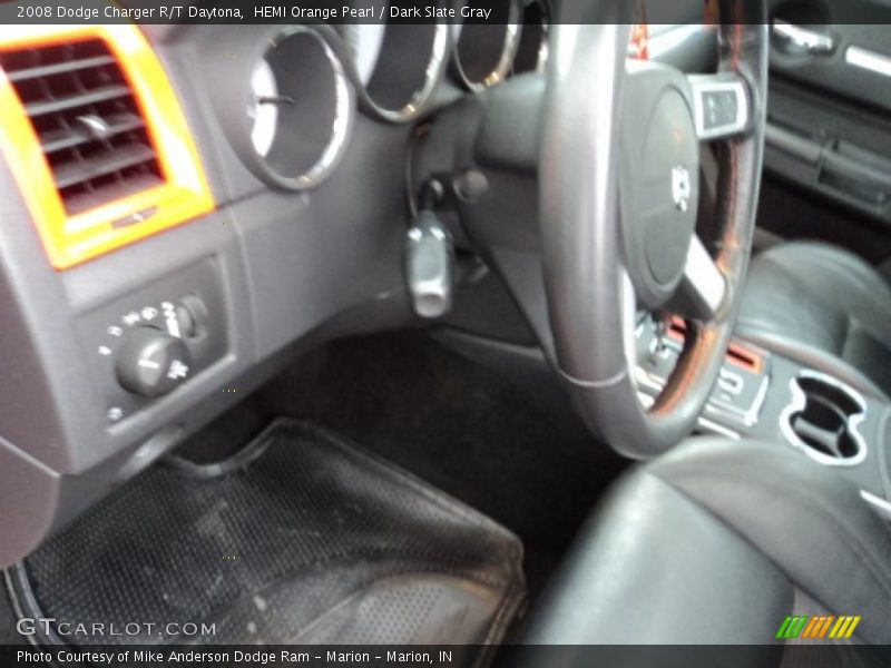 HEMI Orange Pearl / Dark Slate Gray 2008 Dodge Charger R/T Daytona