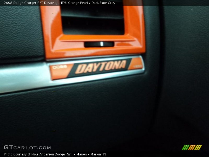 HEMI Orange Pearl / Dark Slate Gray 2008 Dodge Charger R/T Daytona