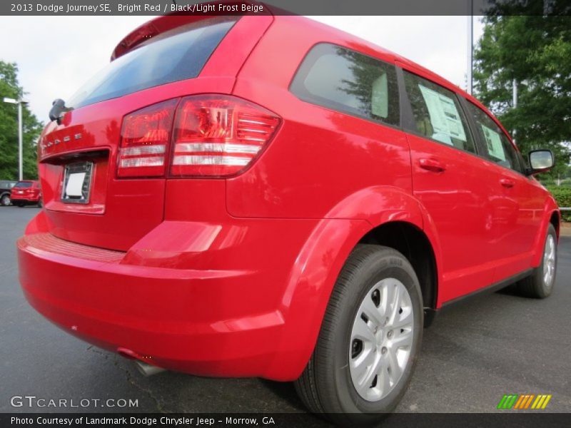 Bright Red / Black/Light Frost Beige 2013 Dodge Journey SE