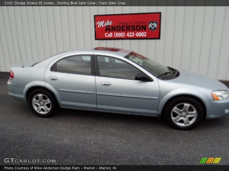 Sterling Blue Satin Glow / Dark Slate Gray 2002 Dodge Stratus ES Sedan