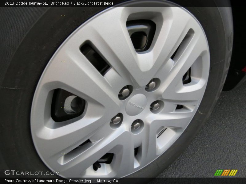 Bright Red / Black/Light Frost Beige 2013 Dodge Journey SE