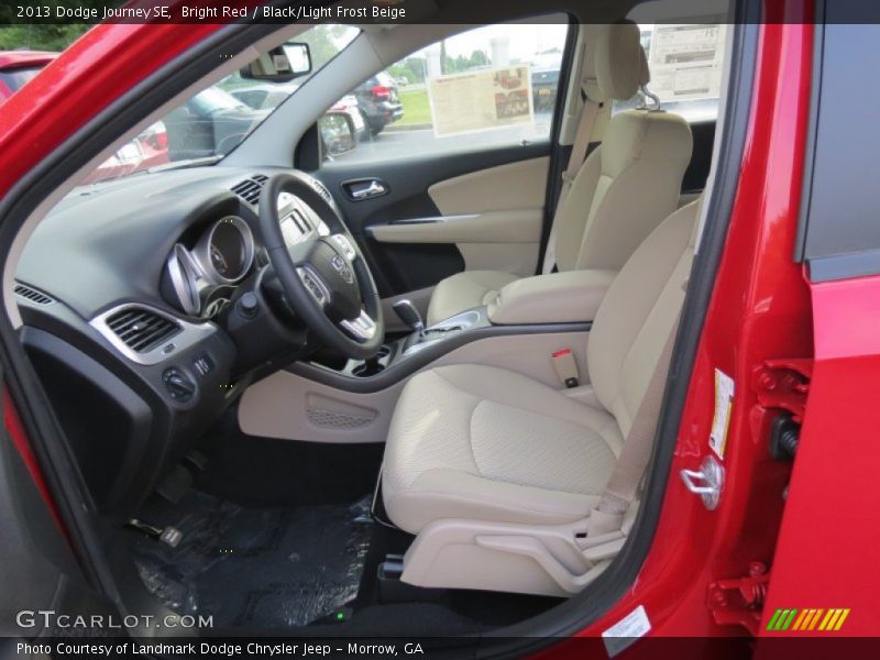 Bright Red / Black/Light Frost Beige 2013 Dodge Journey SE