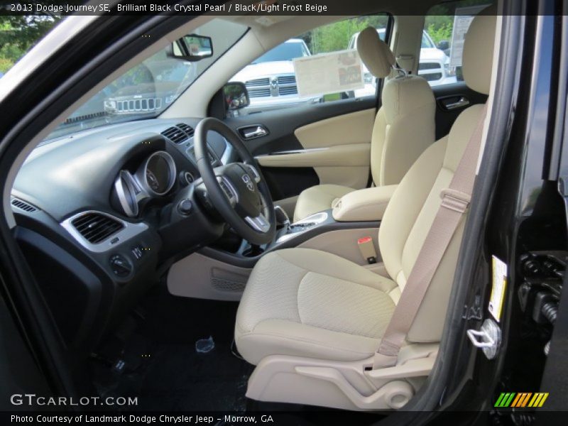 Brilliant Black Crystal Pearl / Black/Light Frost Beige 2013 Dodge Journey SE