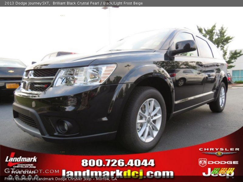 Brilliant Black Crystal Pearl / Black/Light Frost Beige 2013 Dodge Journey SXT