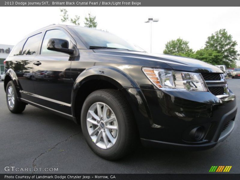 Brilliant Black Crystal Pearl / Black/Light Frost Beige 2013 Dodge Journey SXT