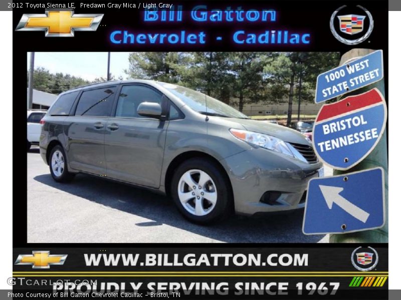 Predawn Gray Mica / Light Gray 2012 Toyota Sienna LE