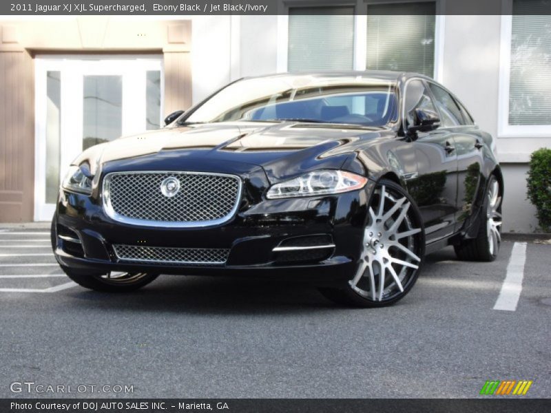 Ebony Black / Jet Black/Ivory 2011 Jaguar XJ XJL Supercharged