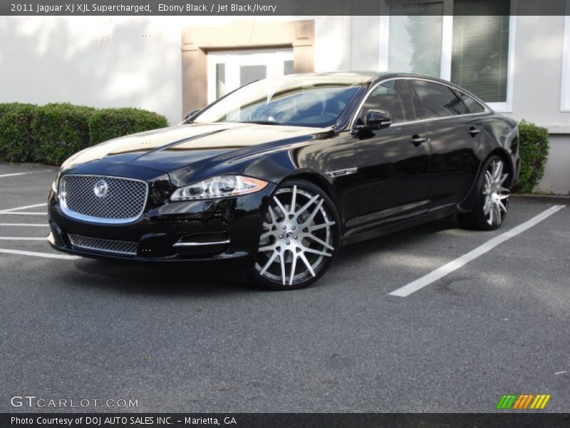 Ebony Black / Jet Black/Ivory 2011 Jaguar XJ XJL Supercharged