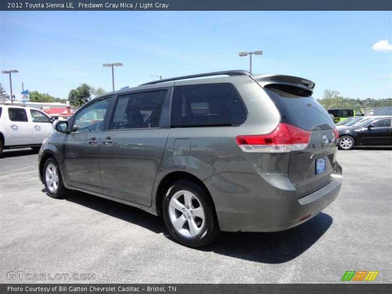 Predawn Gray Mica / Light Gray 2012 Toyota Sienna LE