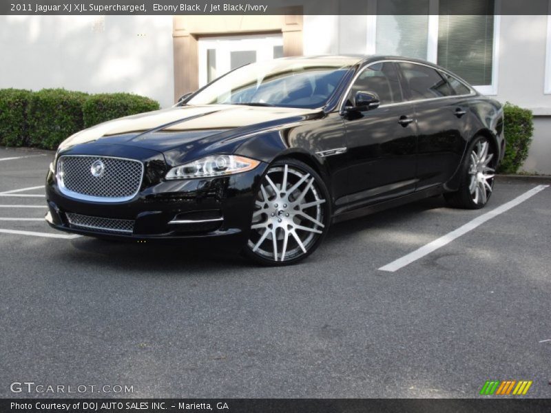 Ebony Black / Jet Black/Ivory 2011 Jaguar XJ XJL Supercharged