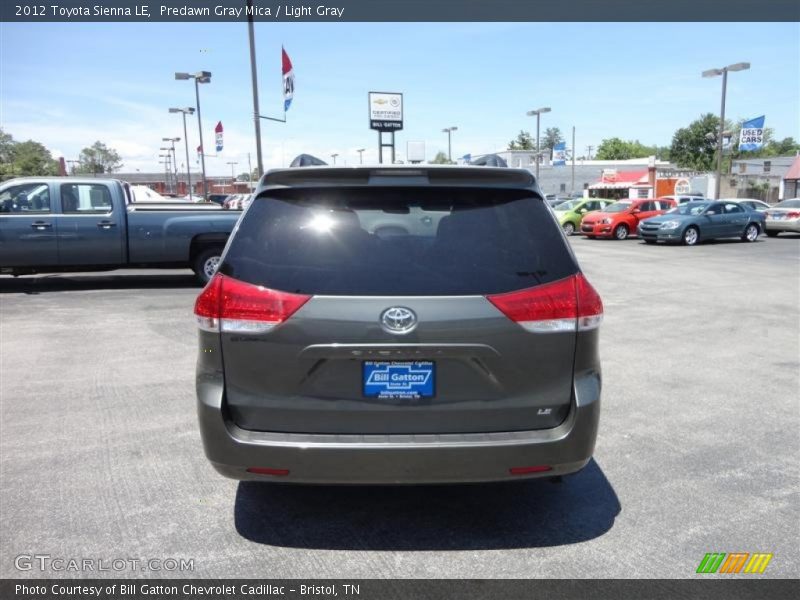 Predawn Gray Mica / Light Gray 2012 Toyota Sienna LE