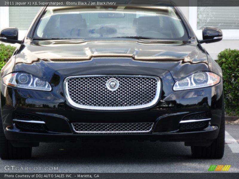 Ebony Black / Jet Black/Ivory 2011 Jaguar XJ XJL Supercharged