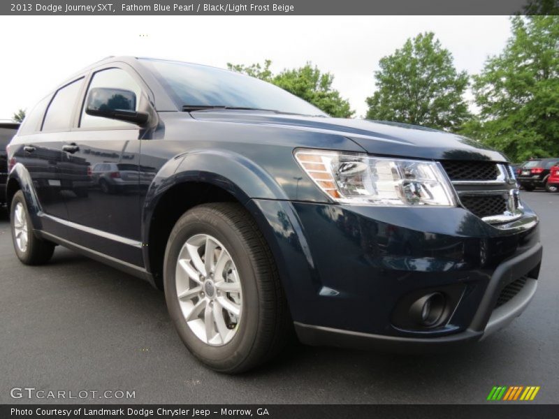 Fathom Blue Pearl / Black/Light Frost Beige 2013 Dodge Journey SXT