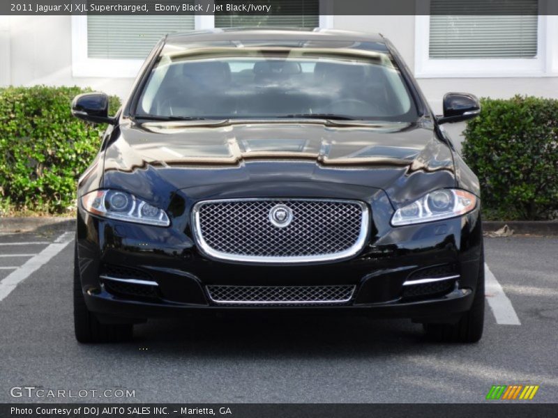 Ebony Black / Jet Black/Ivory 2011 Jaguar XJ XJL Supercharged