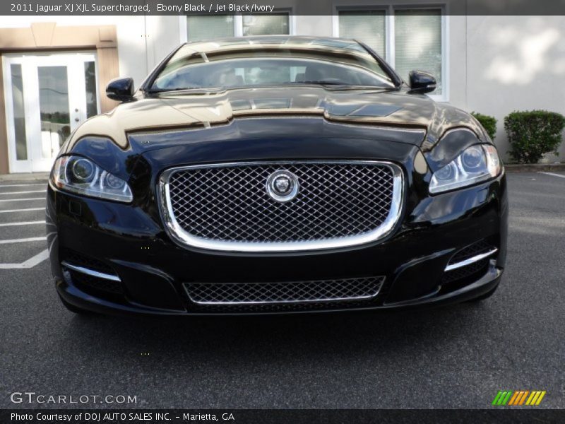 Ebony Black / Jet Black/Ivory 2011 Jaguar XJ XJL Supercharged