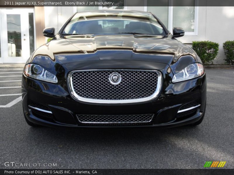 Ebony Black / Jet Black/Ivory 2011 Jaguar XJ XJL Supercharged