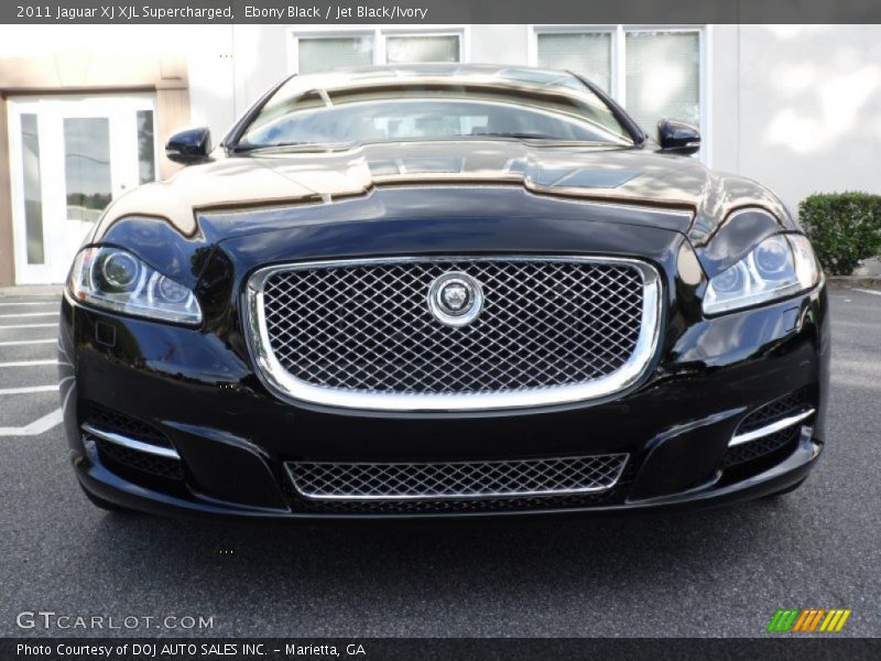 Ebony Black / Jet Black/Ivory 2011 Jaguar XJ XJL Supercharged