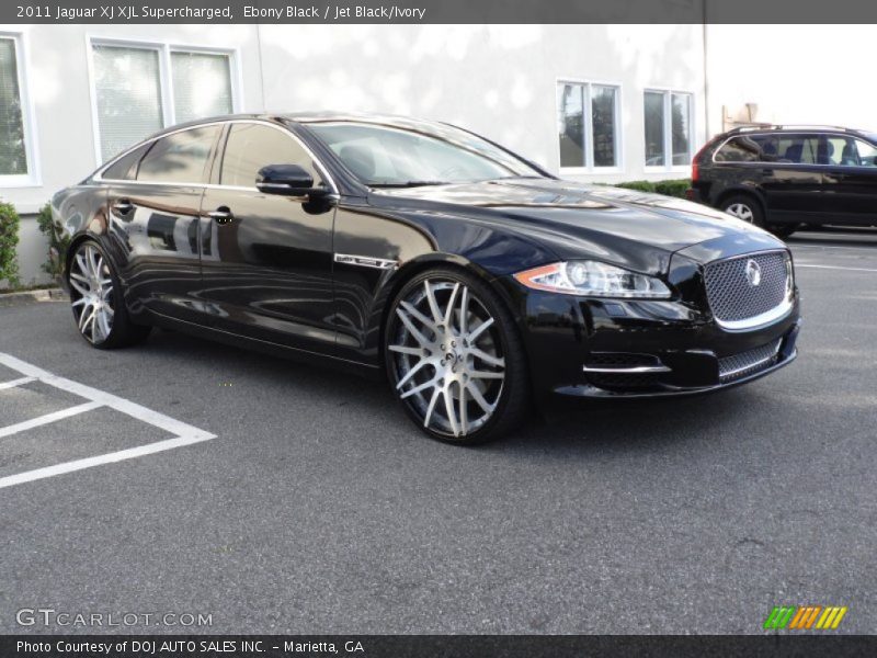 Ebony Black / Jet Black/Ivory 2011 Jaguar XJ XJL Supercharged