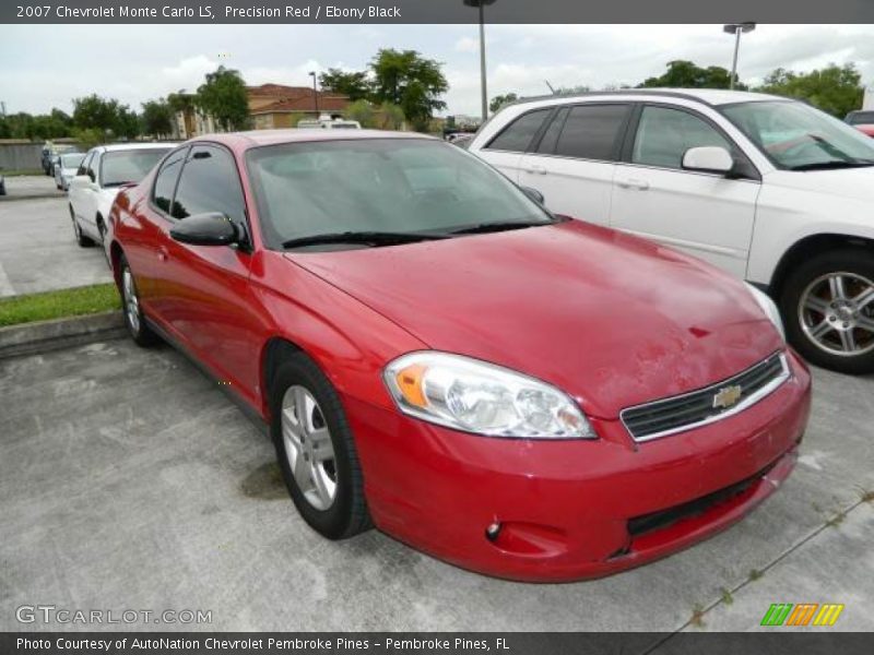 Precision Red / Ebony Black 2007 Chevrolet Monte Carlo LS