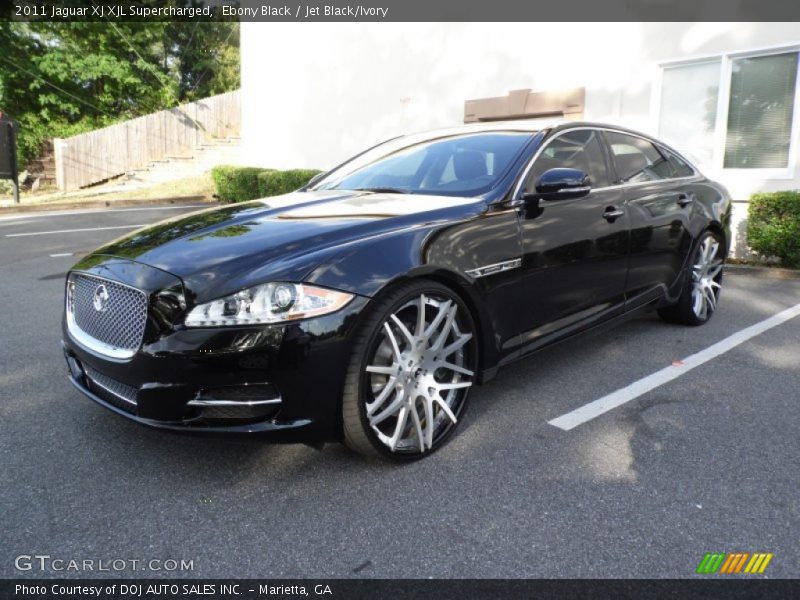 Ebony Black / Jet Black/Ivory 2011 Jaguar XJ XJL Supercharged