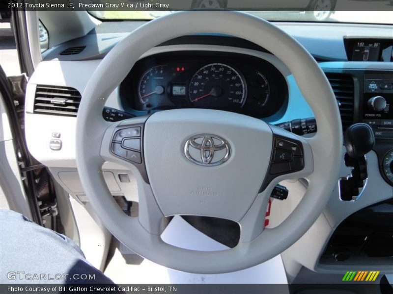 Predawn Gray Mica / Light Gray 2012 Toyota Sienna LE