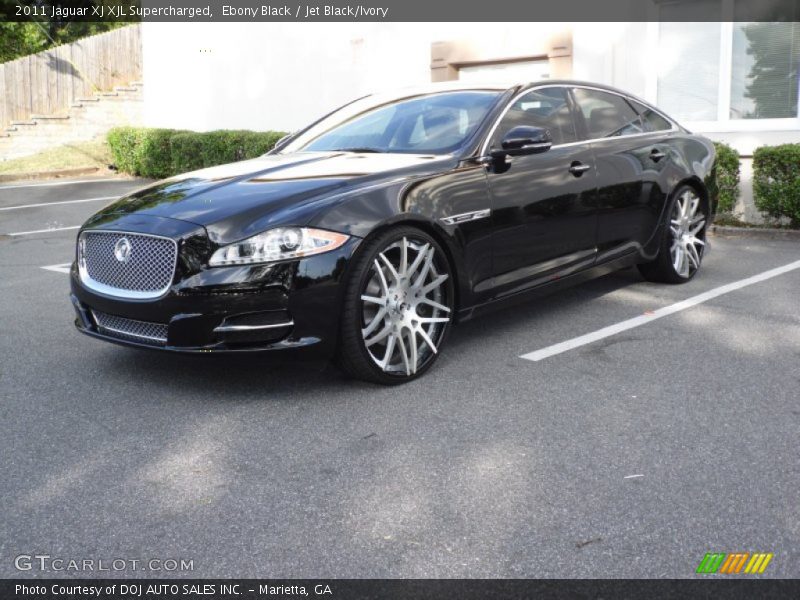 Ebony Black / Jet Black/Ivory 2011 Jaguar XJ XJL Supercharged