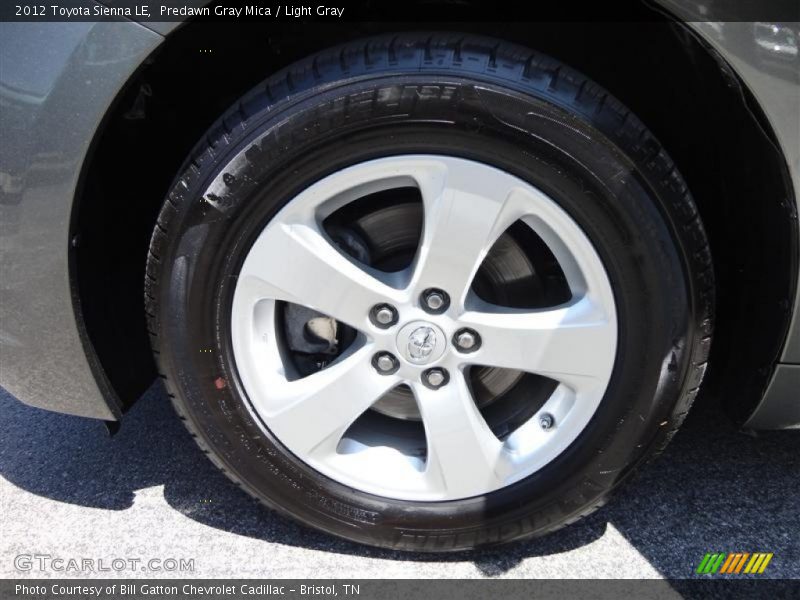 Predawn Gray Mica / Light Gray 2012 Toyota Sienna LE