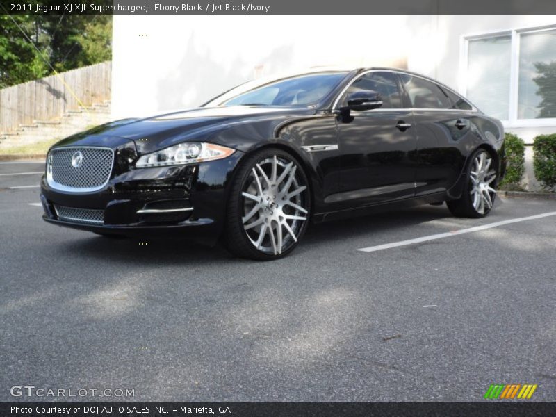 Ebony Black / Jet Black/Ivory 2011 Jaguar XJ XJL Supercharged