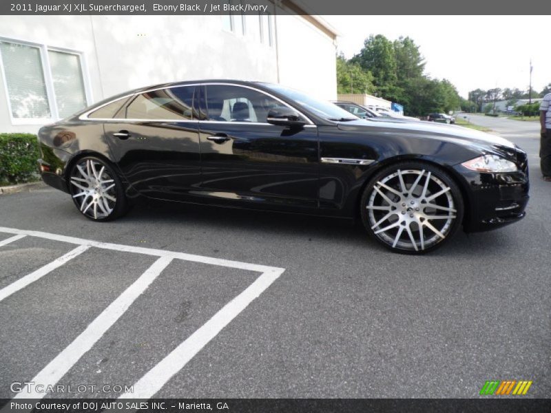 Ebony Black / Jet Black/Ivory 2011 Jaguar XJ XJL Supercharged