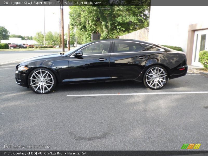 Ebony Black / Jet Black/Ivory 2011 Jaguar XJ XJL Supercharged