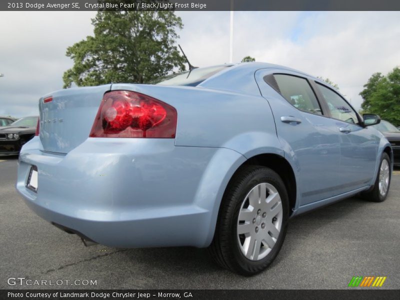 Crystal Blue Pearl / Black/Light Frost Beige 2013 Dodge Avenger SE
