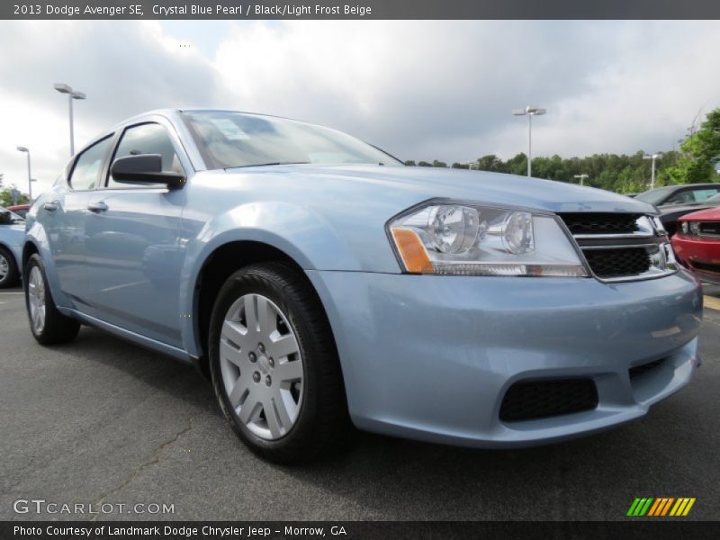Crystal Blue Pearl / Black/Light Frost Beige 2013 Dodge Avenger SE