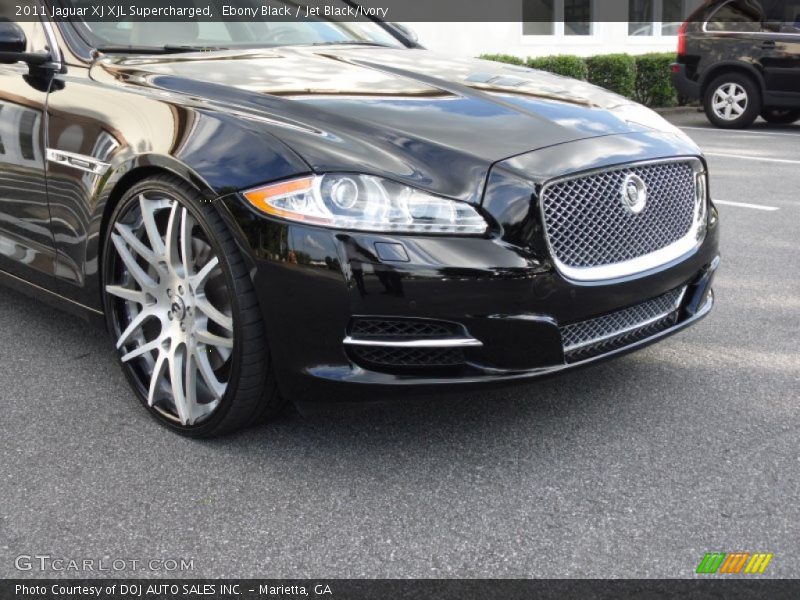 Ebony Black / Jet Black/Ivory 2011 Jaguar XJ XJL Supercharged