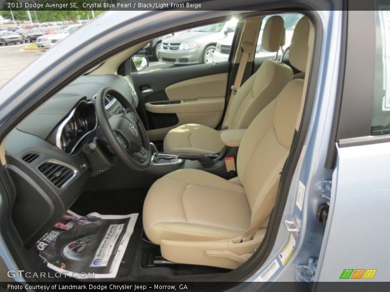 Crystal Blue Pearl / Black/Light Frost Beige 2013 Dodge Avenger SE